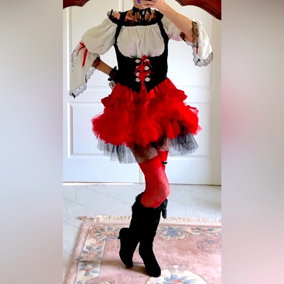 Mardi Gras pirate Buccaneer swashbuckler, renaissance, Marie Antoinnette, S-M - Picture 16 of 16